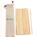 Amazon hot sale diposable 20cm long high quality bamboo drinking straws